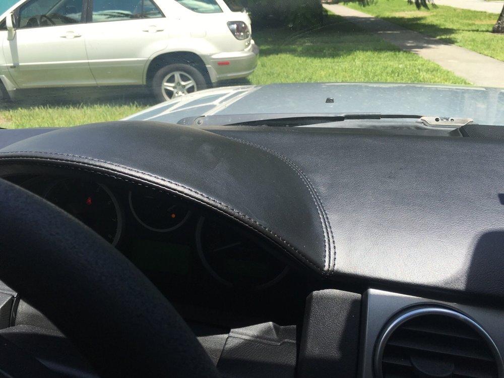 Custom dashboard upholstery wrapping Miami auto interior