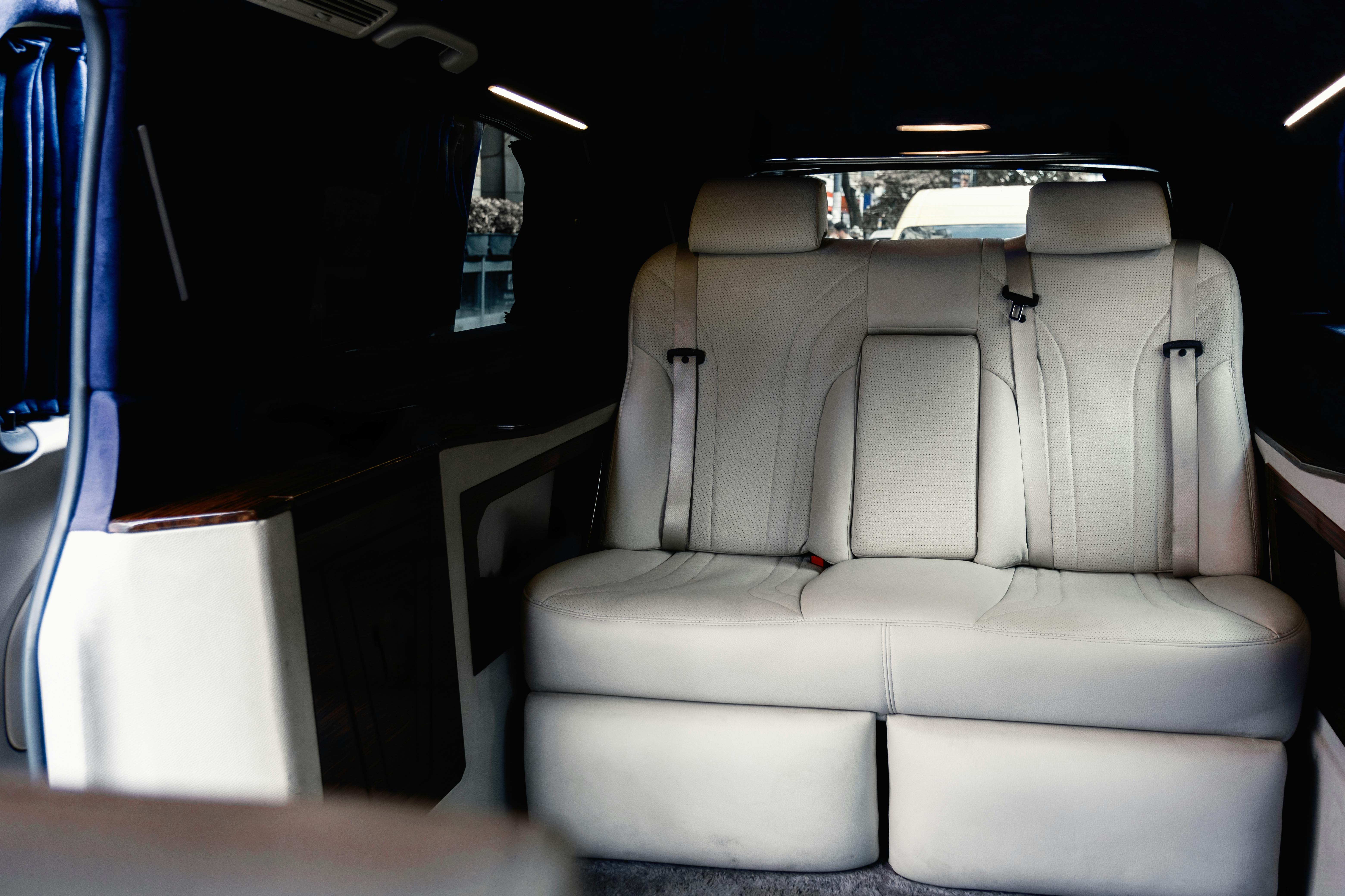 Gray leather van RV seat upholstery Miami South Florida